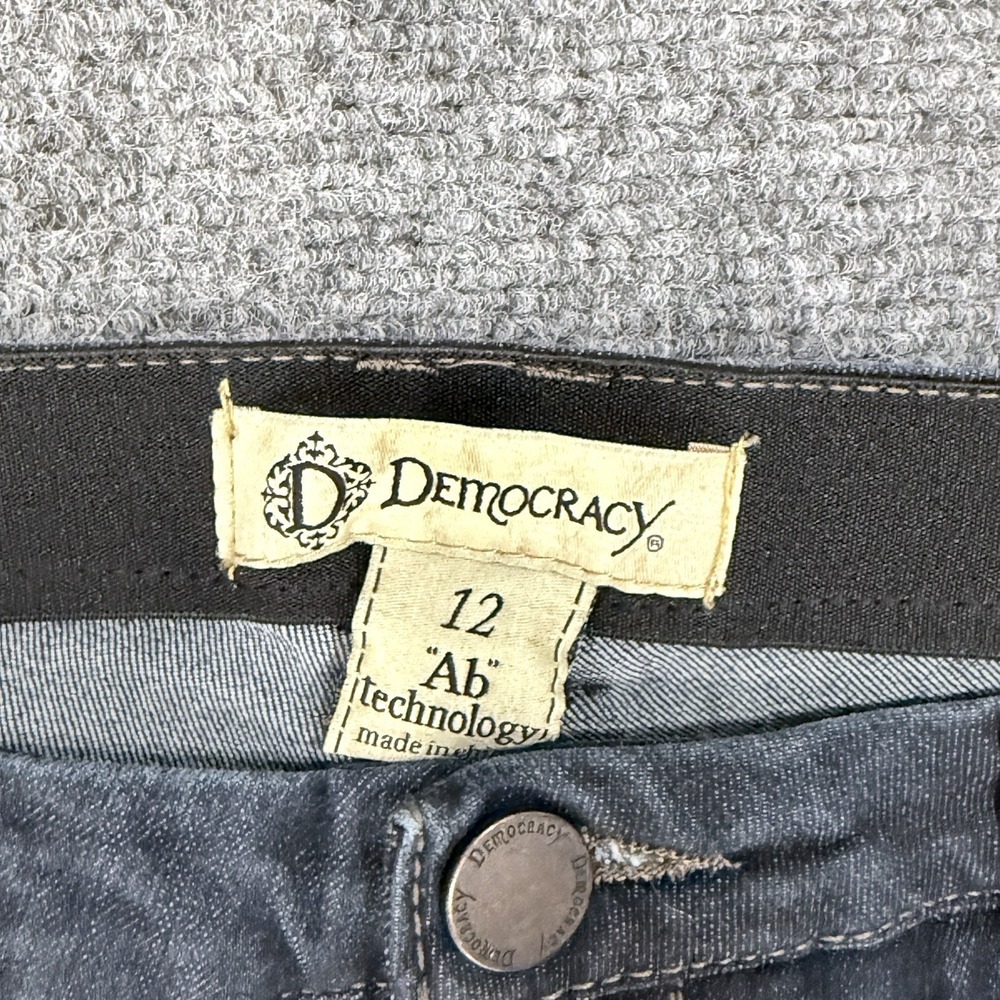 Democracy Ab Solution Jeans Womens 12 Dark Wash Denim Stretch Classic Fit - Picture 5 of 10